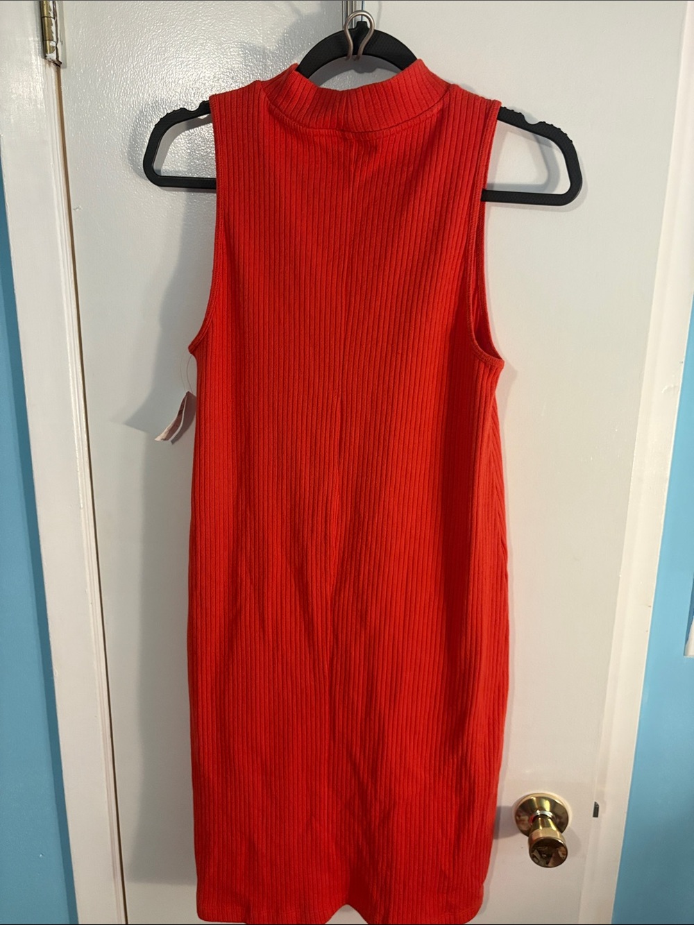Old Navy Sleeveless Ribbed Midi Dress - burnt orange